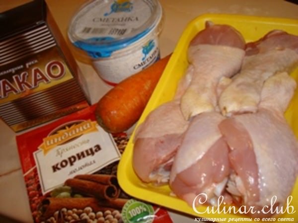 Куриные голени с какао