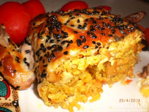 фаршированные цыплята "БАРЫШНЯ И КРЕСТЬЯНКА"