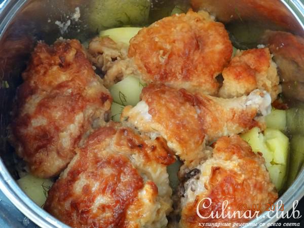 Ароматная курочка со сливочным картофелем