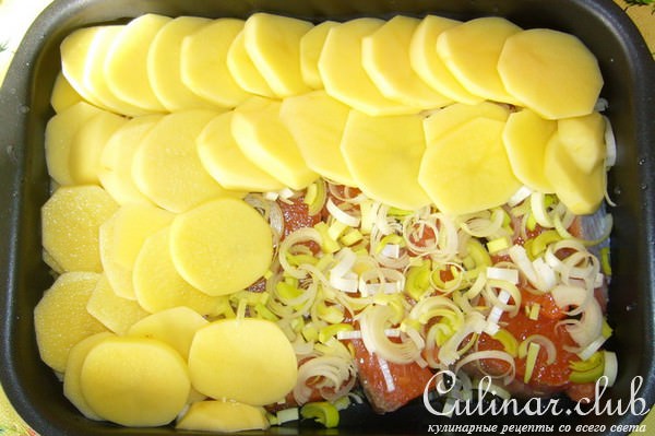 Рыбная запеканка с сыром