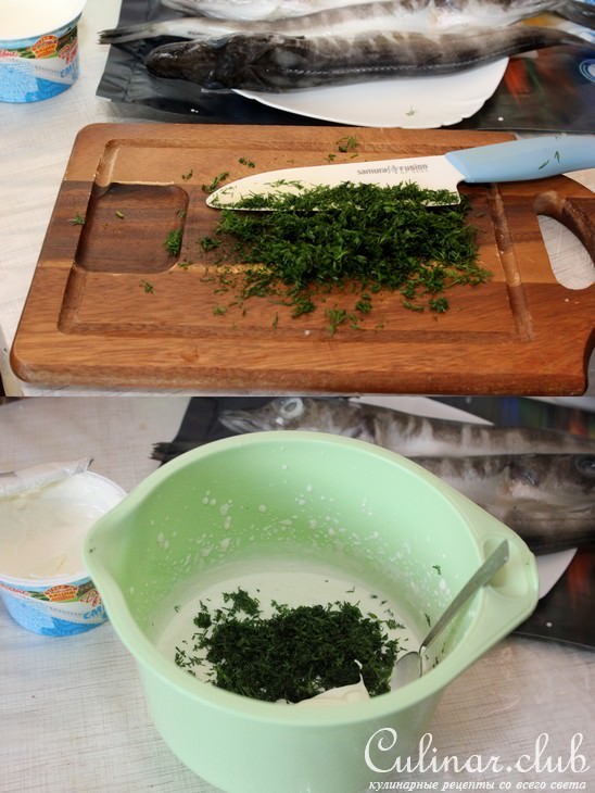 Ледяная рыба на печёном картофеле