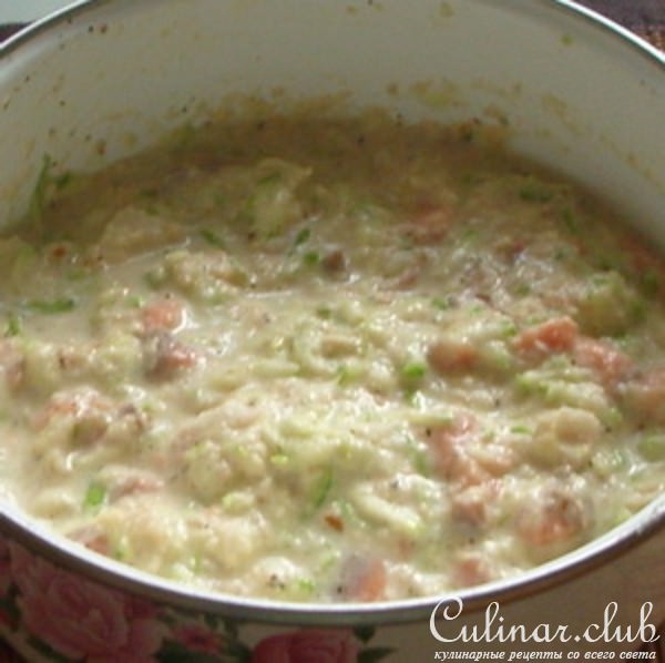Рыбно-кабачковые оладьи