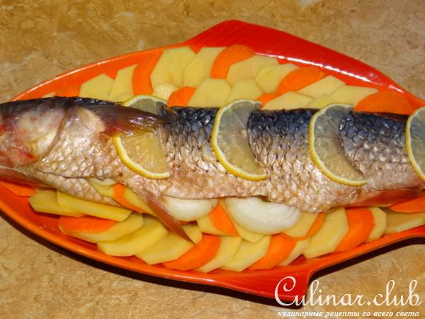 Кефаль Терияки, запеченная с овощами