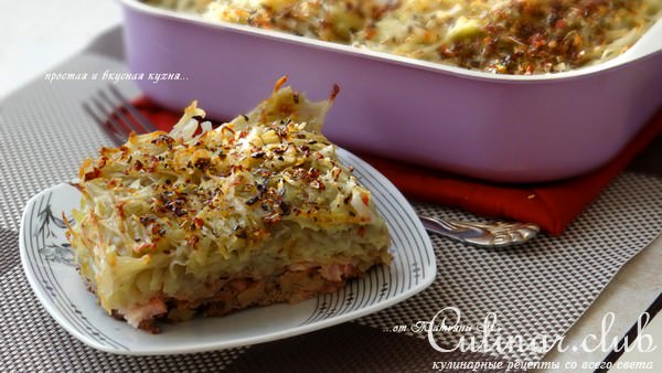 Куриная печень, запеченная с картофелем и беконом