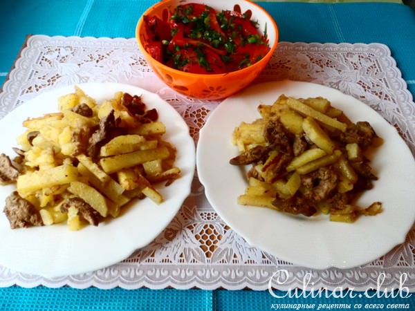 Куриная печень с картошечкой(для ФМ ужин за 150руб.)
