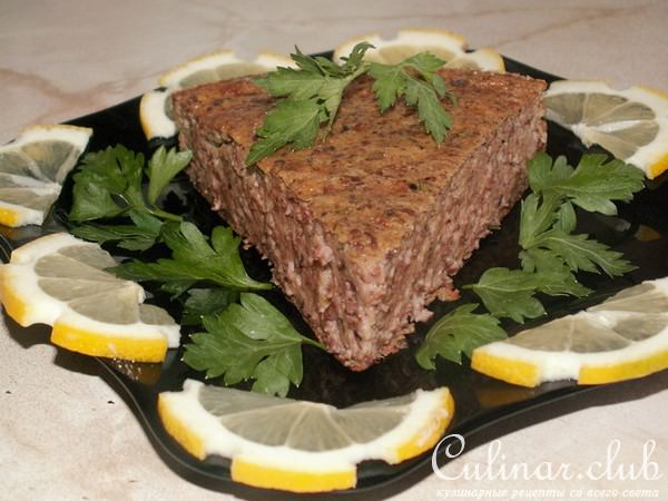 Пудинг из куриных сердечек "Охотница Диана"