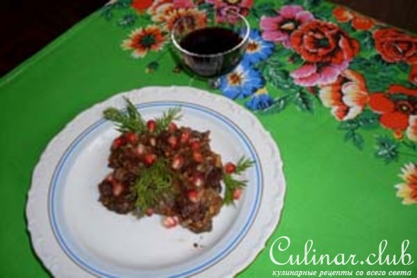 Печень куриная с гранатовым соком