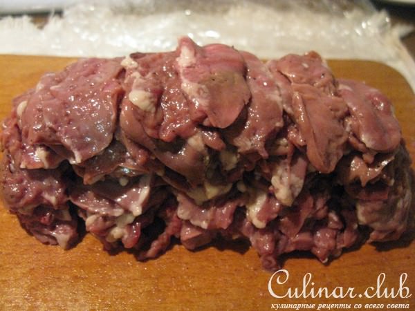 Отбивные из куриных сердец " Семечки "