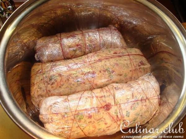Рулет из куриных потрошков ( бюджетный)
