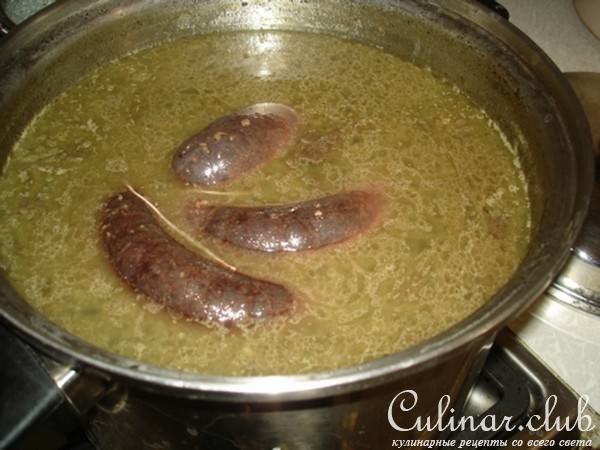 Колбаса кровяная домашняя с грибами и рисом.
