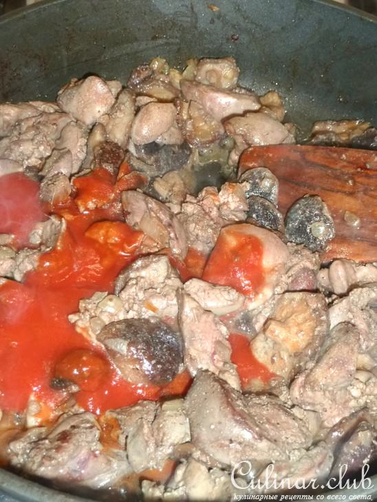 Куриная печень с грибами (палочка-выручалочка при цейтноте)