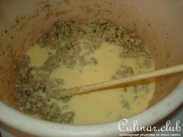 Колбаса кровяная домашняя с грибами и рисом.