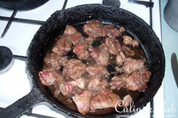 Печень куриная с гранатовым соком