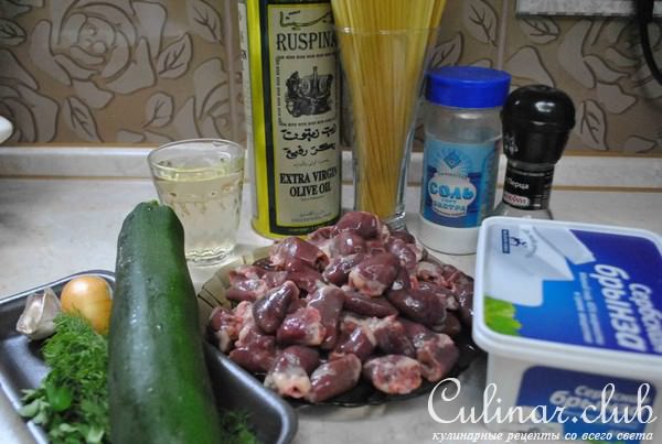 Вкусные будни «Спагетти с куриными сердечками» на конкурс «Я+ Серж Маркович...»
