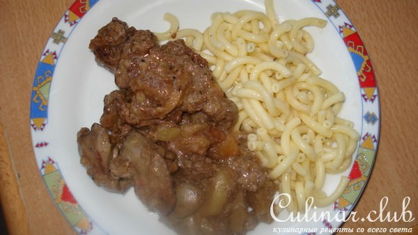 Куриная печень в карамельном соусе