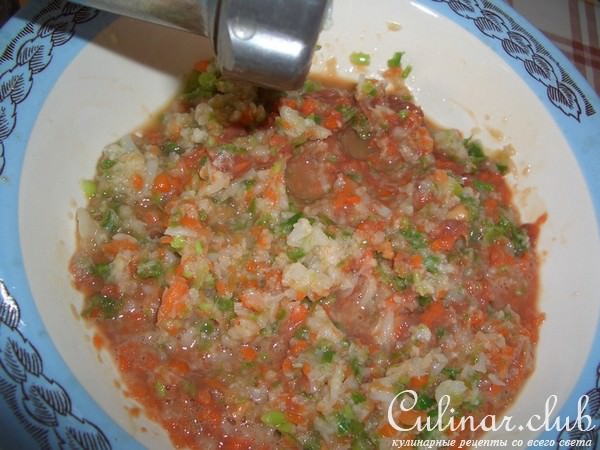 Печень с овощами на пару