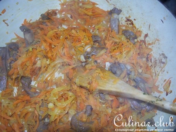 Печень и сердце барашка в остром кисло-сладком соусом