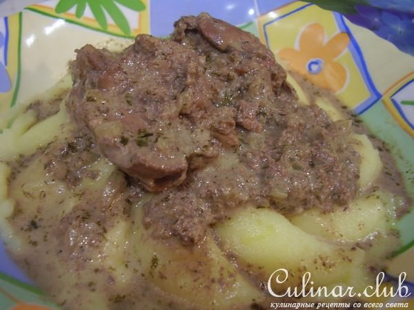 Печень куриная в мультиварке