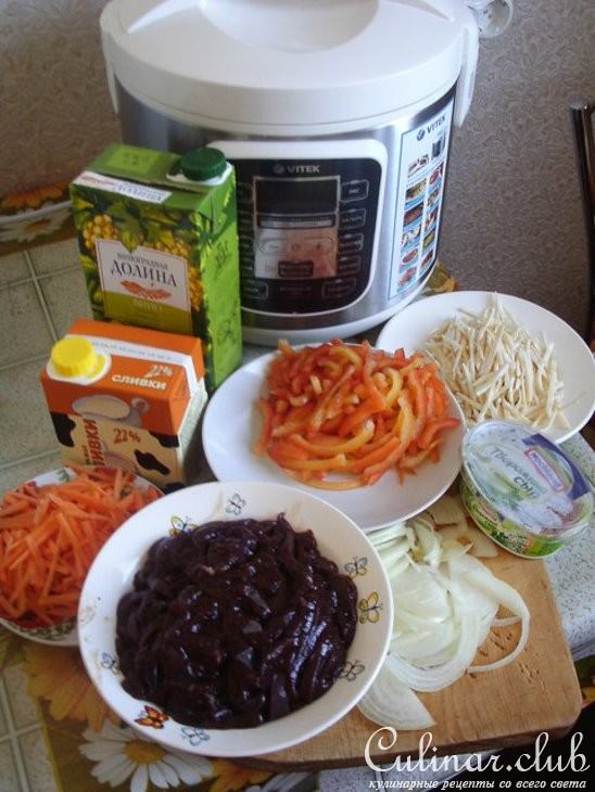 Печень с перцем и сельдереем в сливочном соусе. Тест-драйв.