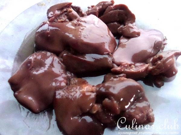 Печень с луковым конфитюром