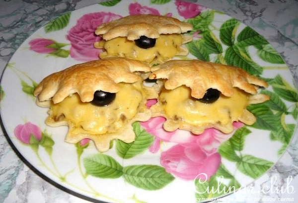 Закуска "Ракушки с чёрным жемчугом"