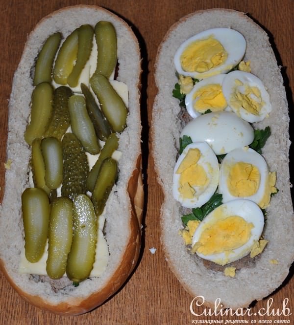 Фаршированный батон (вариант)