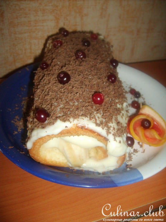 Рулетик с бананом