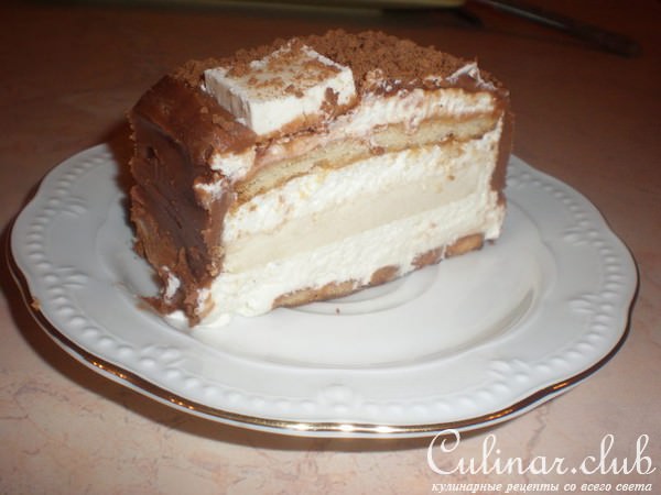 Торт-пирожное из печенья и пастилы (вариант)