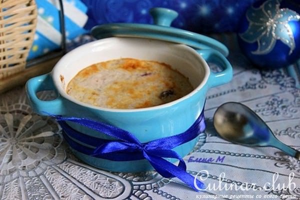 Творожно-рисовое суфле с вишней