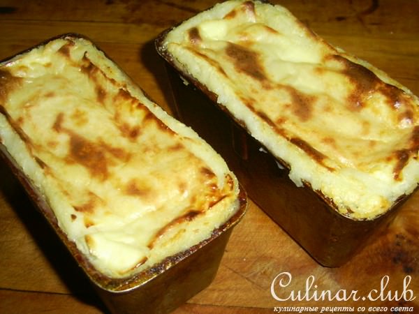 Запеканка манная с персиками