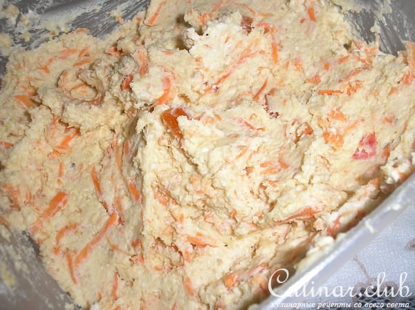 "Фрикадельки из моркови и творога с цукатами в апельсиново-медовой глазури" 
