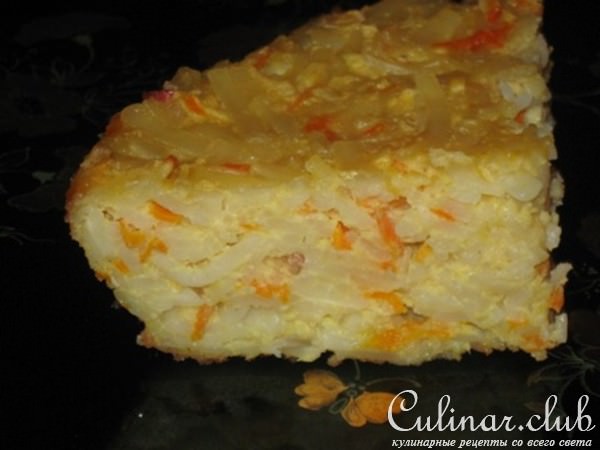 Сладкая запеканка из лапши с морковью и яблоками