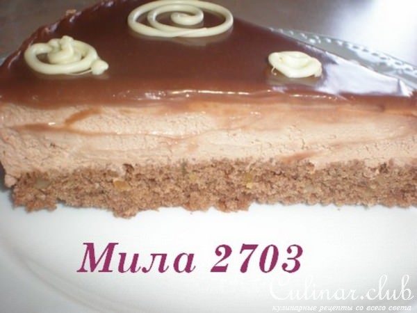 Сырно-шоколадный торт