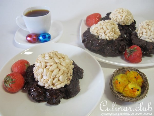 ШОКОЛАДНЫЙ ГНЁЗДА НА ПАСХУ - CORNFLAKES EASTER NESTS