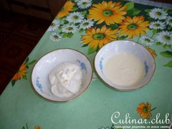 Ягоды с творожным кремом