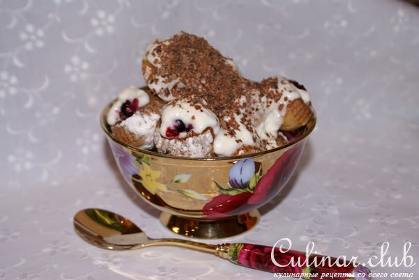 Десерт из поповеров (лёгкий и быстрый)