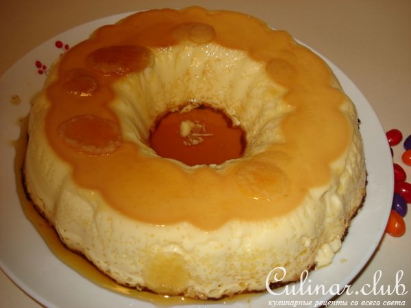 Флан ( южно- американский десерт) с лимонным ароматом (мой вариант)