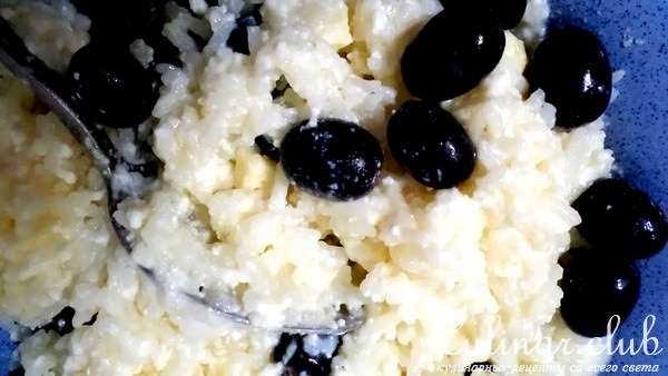 Запеканка с рисом "ЖАСМИН", виноградом, ванилью и белым шоколадом!