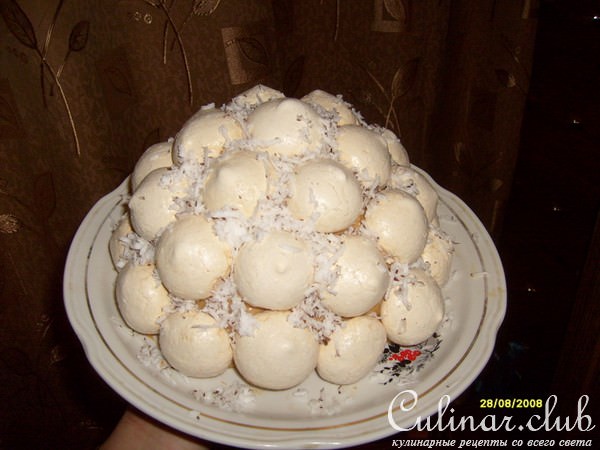 Торт "Белый ежик"