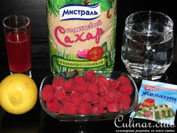 Малина в желе