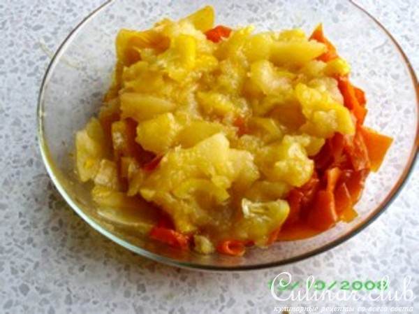 Десерт из овощей и фруктов