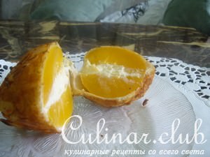 Персики с сыром в ореховой скорлупе