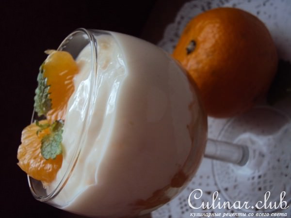 Парфе с мандариновым салатом