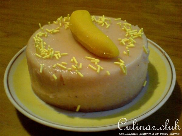 Банановое желе с топлёным молоком