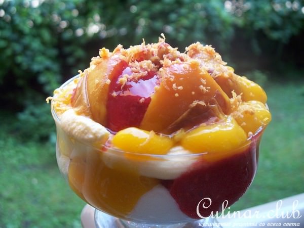 Десерт творожно фруктовый !! Полезно вкусный завтрак !!