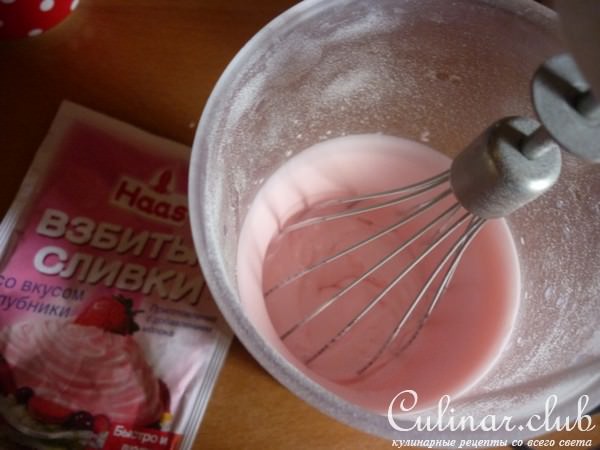 Творожный десерт с киселём