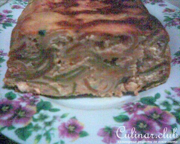 Творожная запеканка с итальянскими разноцветными ракушками и карамельным пуддингом