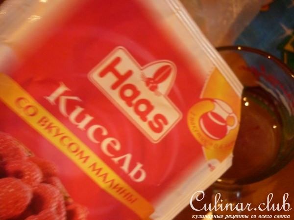 Творожный десерт с киселём