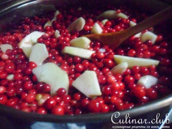 Брусничное варенье с яблоками