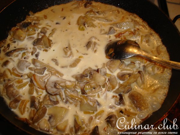 макароны с грибами